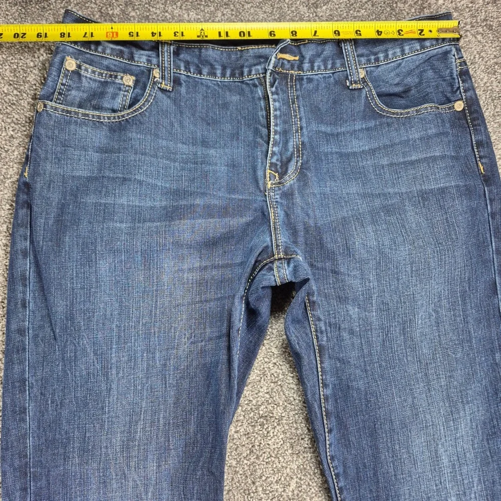 Stetson Jeans Mens 38x32 Blue 1014 Rocker Bootcut Western Denim‎